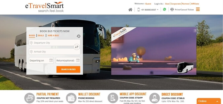 bus ticket booking india